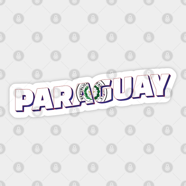 Paraguay Vintage style retro souvenir Sticker by DesignerPropo